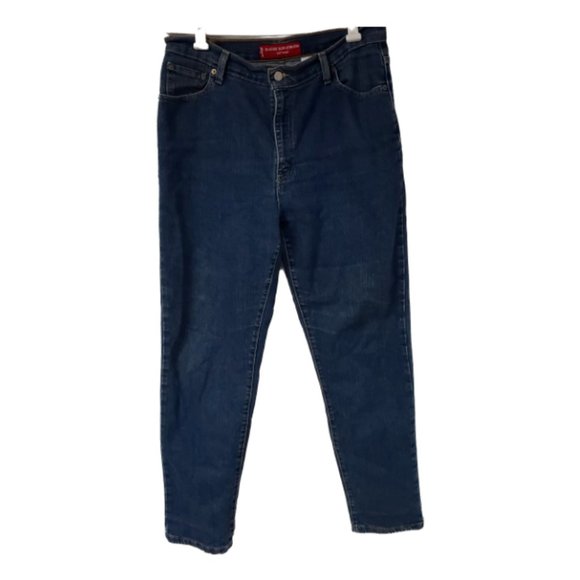 Levi's 512 Womens 14M Classic Slim Stretch Tapered MOM Denim Jeans 34x32 - Picture 1 of 9